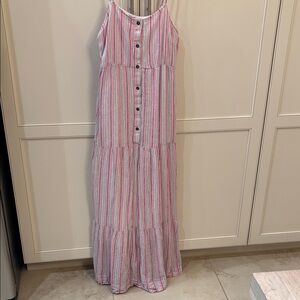 Splendid Pink and Blue Striped Dress